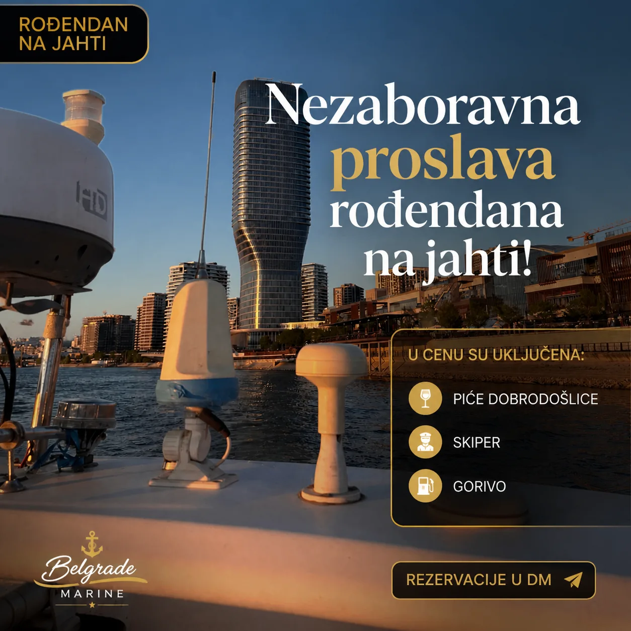 Belgrade Marine galerija — nezaboravna proslava rođendana na jahti